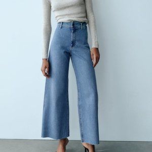 NWT: Zara High Waisted Marine Straight jeans